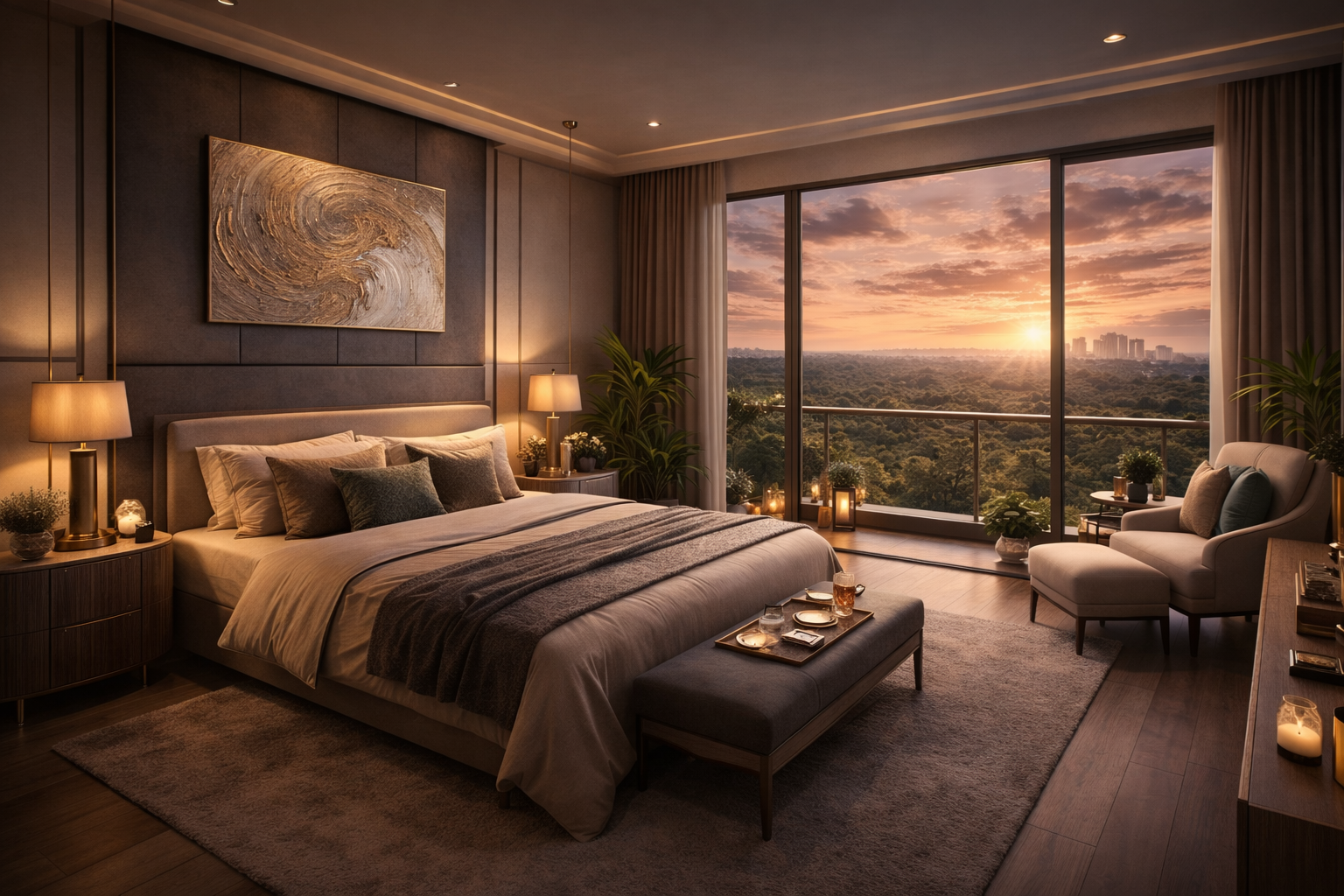 Brigade Stellaris Master Bedroom – Premium 4 BHK Residence Chennai